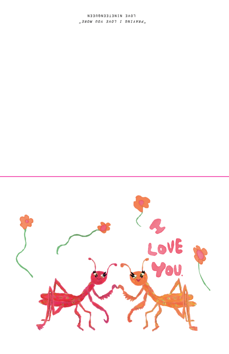 praying I love you more romantic card